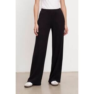 Velvet by Graham & Spencer Kacie Black Ribbed PullOn Casual Lounge Pants Medium